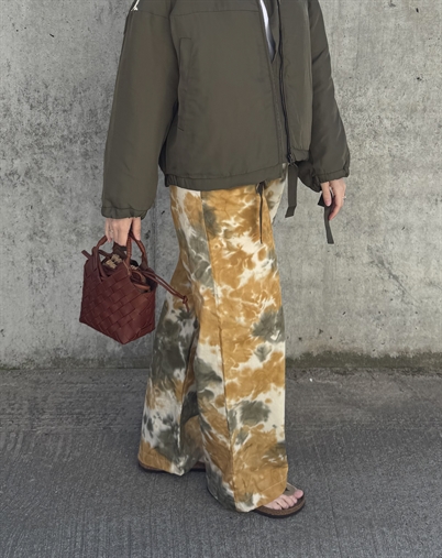 Rabens Saloner - Elouise Abstract Cotton Bukser - Forest Combo